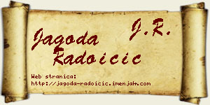 Jagoda Radoičić vizit kartica